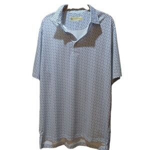 Donald Ross Dog Print Golf Polo Men Classic Fit Size Medium‎